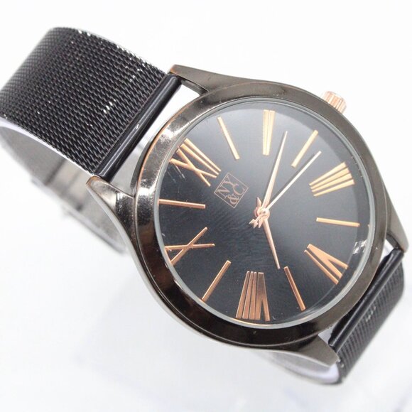 NY&C Watch Womens Black Tone Stainless Steel Classic Roman Numbers Quartz Y2k - Picture 4 of 8